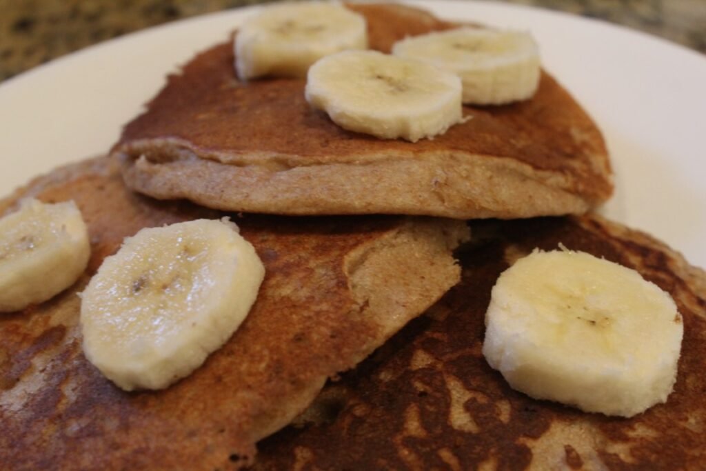 eceita rápida de Panqueca Integral de Banana